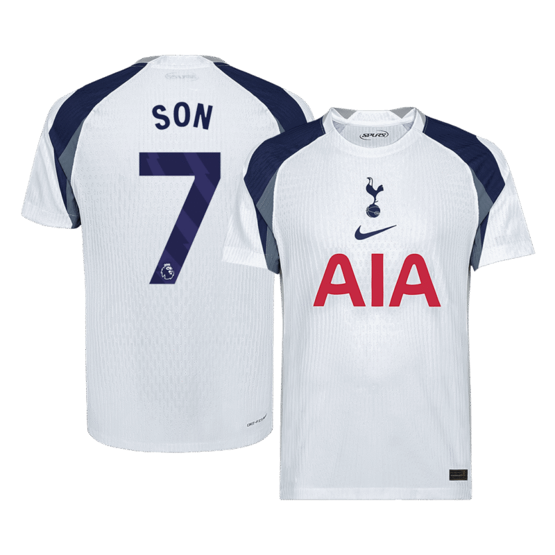SON #7 Tottenham Hotspur Home Player Version Soccer Jersey 2025/26 White