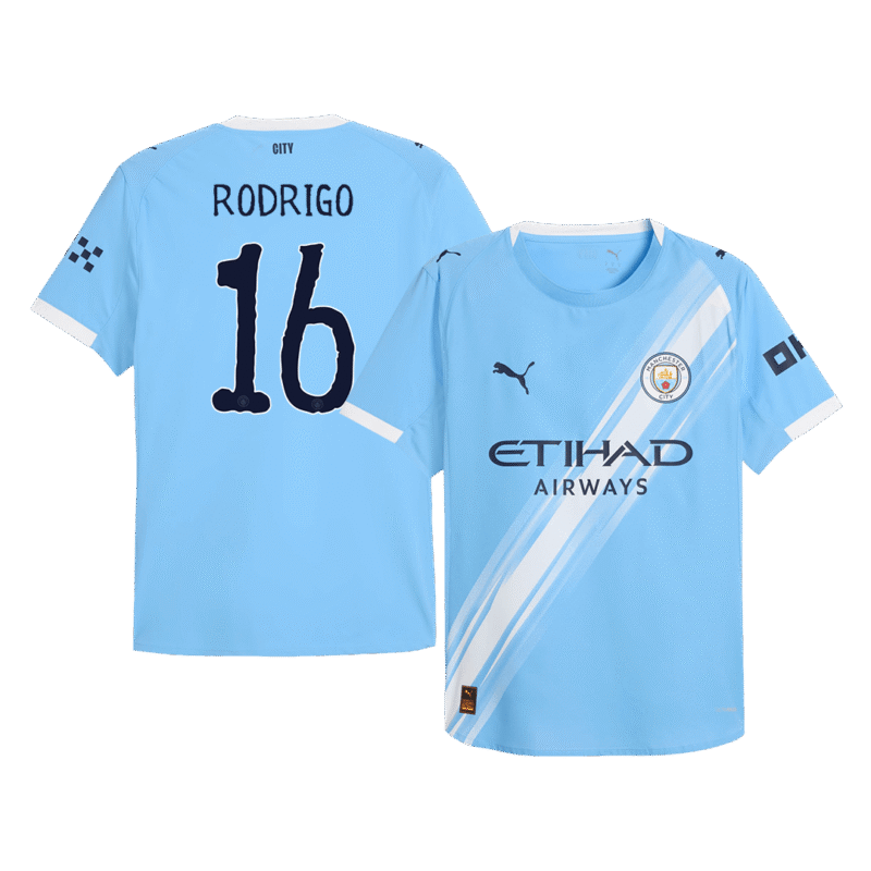 075025f190c7c05ac07f40740ed27ea4.png RODRIGO #16 Manchester City Home Player Version Soccer Jersey 2025/26 Blue - Club World Cup