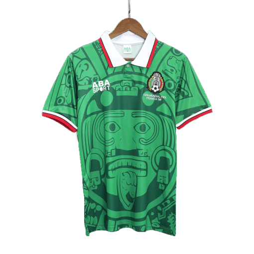 168ab5a4af5becd41373c1160c5ab460.png Mexico 1998 Home Retro Football Jersey