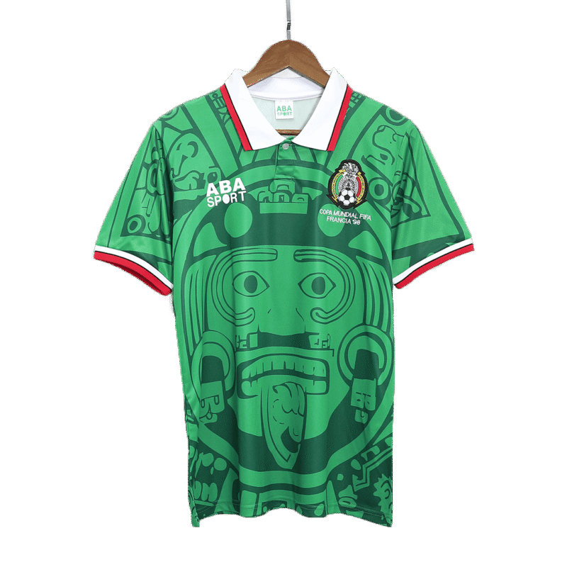 168ab5a4af5becd41373c1160c5ab460.png Mexico 1998 Home Retro Football Jersey
