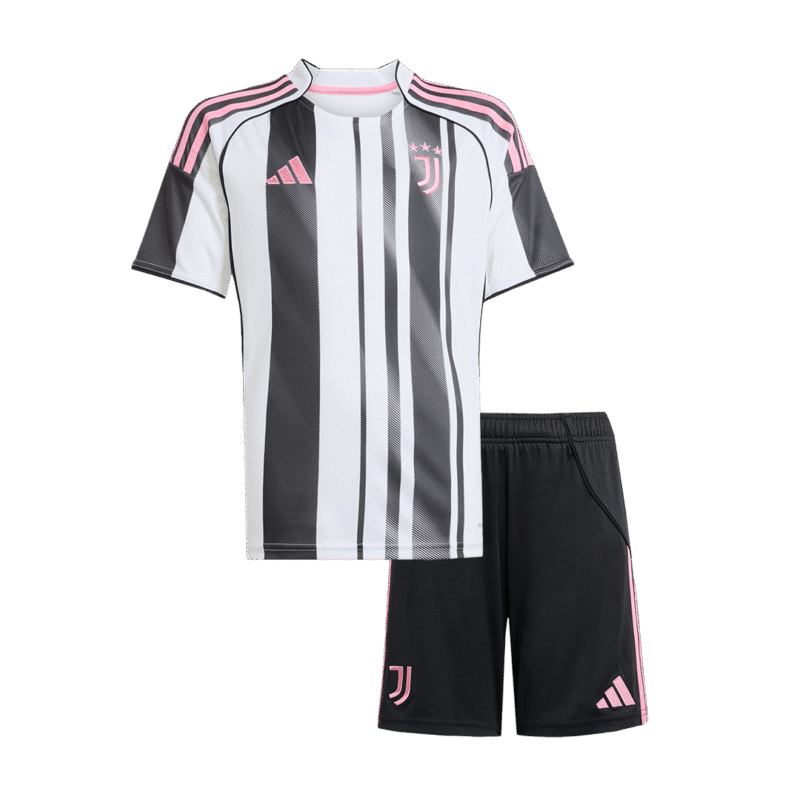 2639874ca0714f020614e786c6b1df9c.png Juventus Kid's Home Soccer Jersey Kit(Jersey+Shorts) 2025/26 Black&White