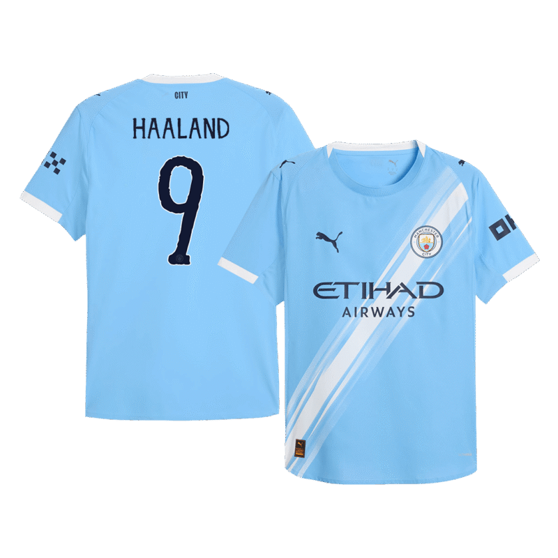 HAALAND #9 Manchester City Home Player Version Soccer Jersey 2025/26 Blue - Club World Cup