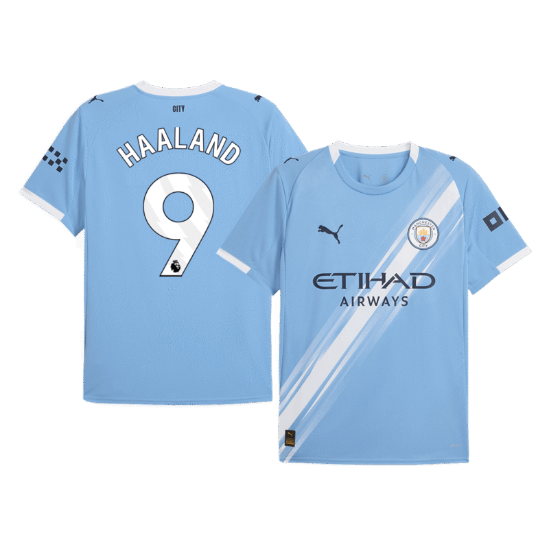HAALAND #9 Manchester City Home Soccer Jersey 2025/26 Blue