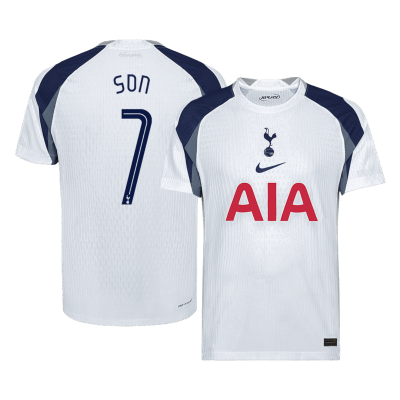 SON #7 Tottenham Hotspur Home Player Version Soccer Jersey 2025/26 White - UCL