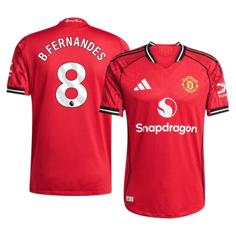 B.FERNANDES #8 Manchester United Home Player Version Soccer Jersey 2025/26