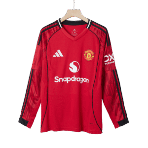 7a0fd967c0d0180b654189b9f29729cc.png Manchester United Home Long Sleeve Soccer Jersey 2025/26