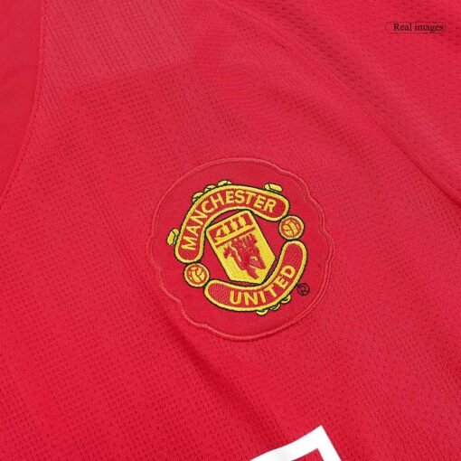 Manchester United 2007/08 Home Long Sleeve Retro Soccer Jersey