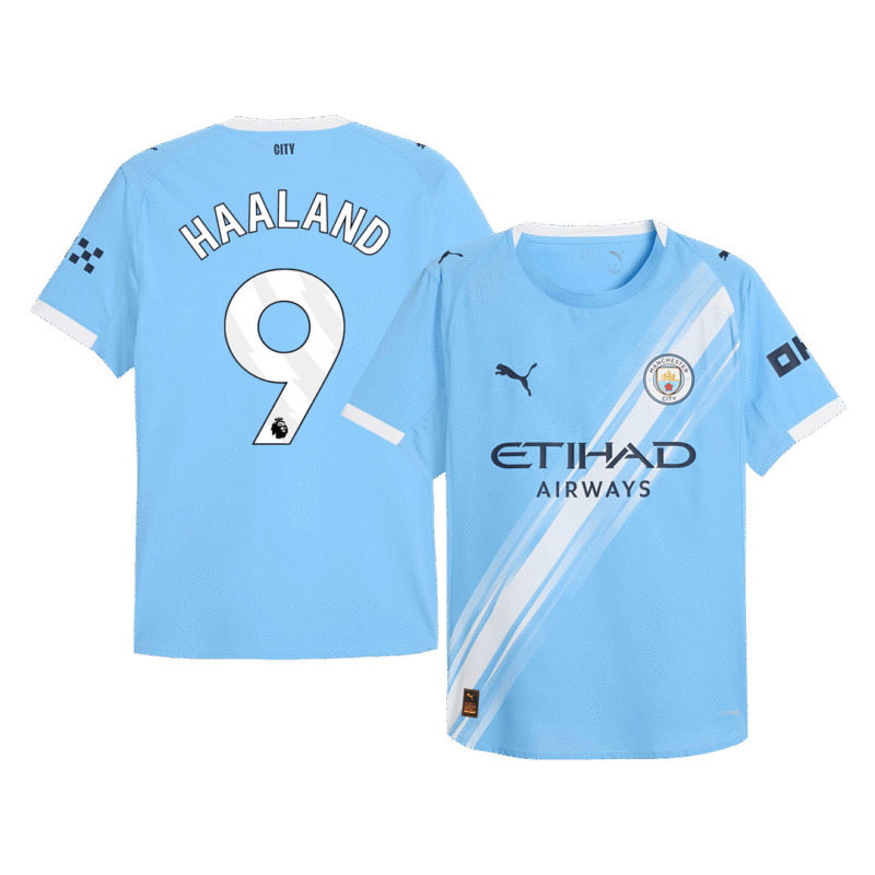 HAALAND #9 Manchester City Home Player Version Soccer Jersey 2025/26 Blue
