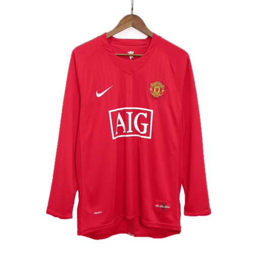 9c1f5af85151dcdbbd1b47c5bc7b779e.png RONALDO #7 Manchester United 2007/08 Home Long Sleeve Retro Soccer Jersey