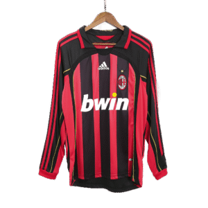 AC Milan 2006/07 Home Retro Long Sleeve Soccer Jersey