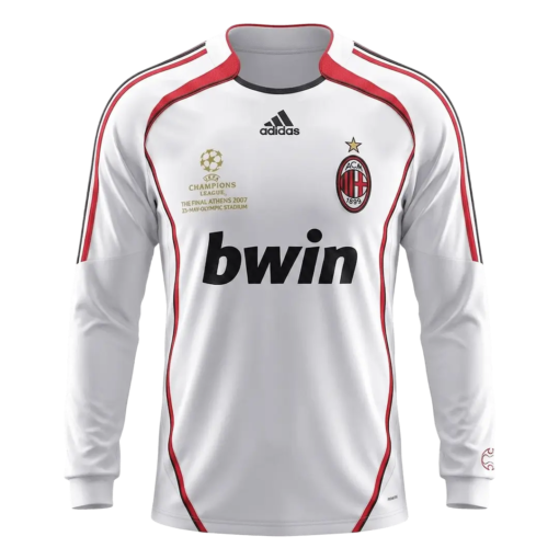 AC Milan 2006/07 Away Retro Long Sleeve Soccer Jersey