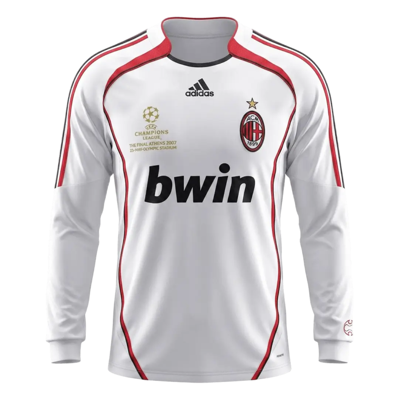 AC Milan 2006/07 Away Retro Long Sleeve Soccer Jersey