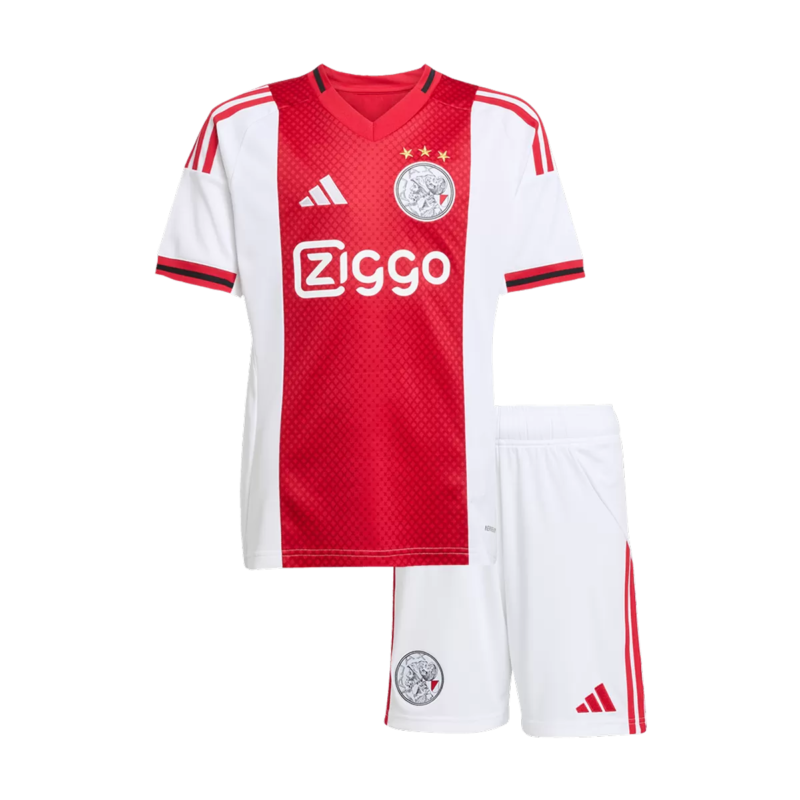 Ajax_Kid_s_Home_Soccer_Kit_-_Jersey_Shorts_2025_26.png Ajax Kid's Home Soccer Kit - Jersey+Shorts 2025/26