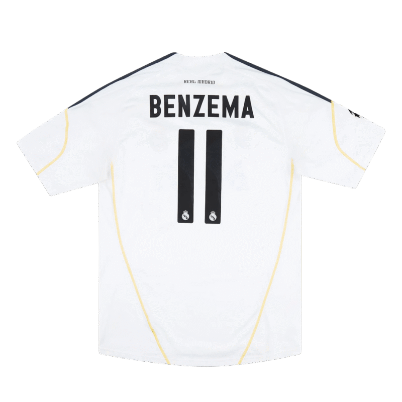 BENZEMA #11 Real Madrid 2009/10 Retro Home Soccer Jersey