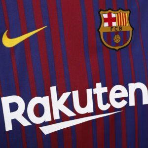 Barcelona 2017/18 Home Long Sleeve Retro Soccer Jersey