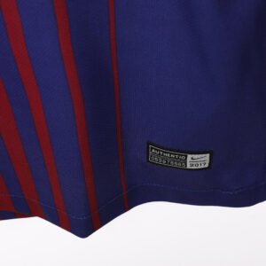 Barcelona 2017/18 Home Long Sleeve Retro Soccer Jersey