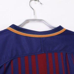 Barcelona 2017/18 Home Long Sleeve Retro Soccer Jersey