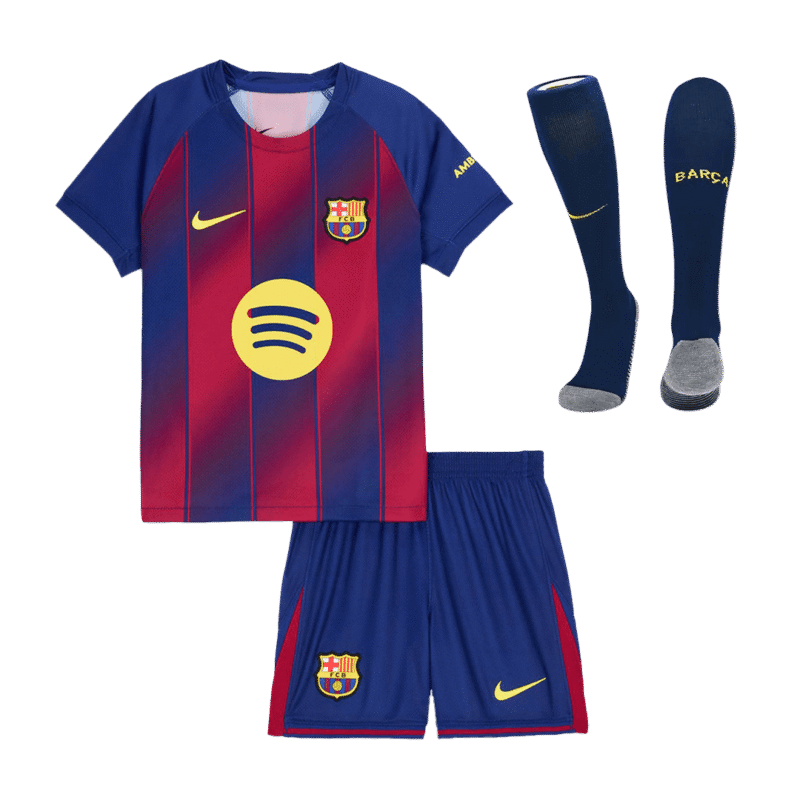 Barcelona Kid's Home 2025/26 Full Kit - Jersey+Shorts+Socks