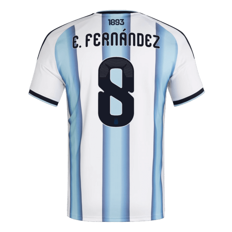 E. FERN??NDEZ #8 Argentina Home Soccer Jersey 2026 World Cup