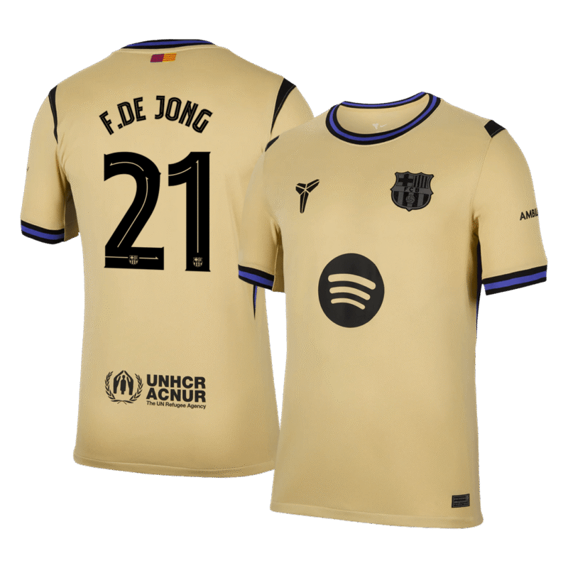 F.DE JONG #21 Barcelona Away Soccer Jersey 2025/26 - UCL