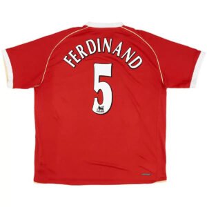 Ferdinand5RetroManchesterUnitedHomeJersey200607.jpg Ferdinand #5 Manchester United 2006/07 Home Retro Soccer Jersey