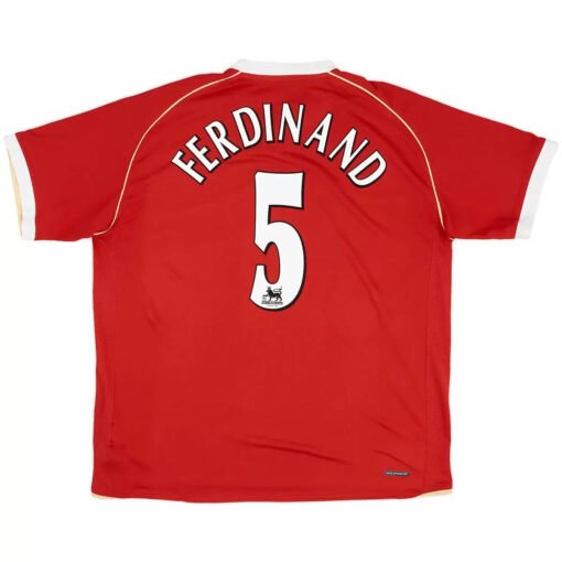 Ferdinand5RetroManchesterUnitedHomeJersey200607.jpg Ferdinand #5 Manchester United 2006/07 Home Retro Soccer Jersey