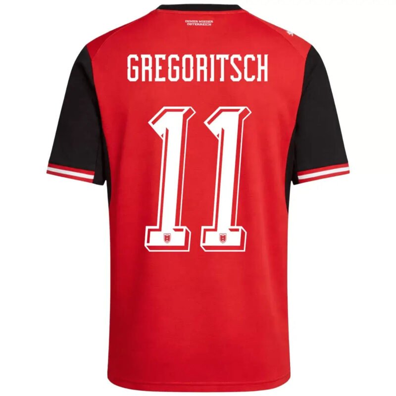 GREGORITSCH11AustriaHomeJerseyWorldCup2026_1.jpg GREGORITSCH #11 Austria Home Soccer Jersey 2026 World Cup