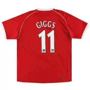 Giggs11RetroManchesterUnitedHomeJersey200607.jpg Giggs #11 Manchester United 2006/07 Home Retro Soccer Jersey