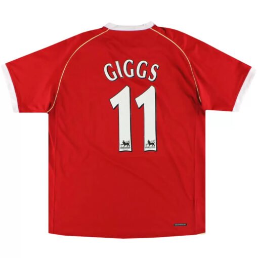 Giggs11RetroManchesterUnitedHomeJersey200607.jpg Giggs #11 Manchester United 2006/07 Home Retro Soccer Jersey