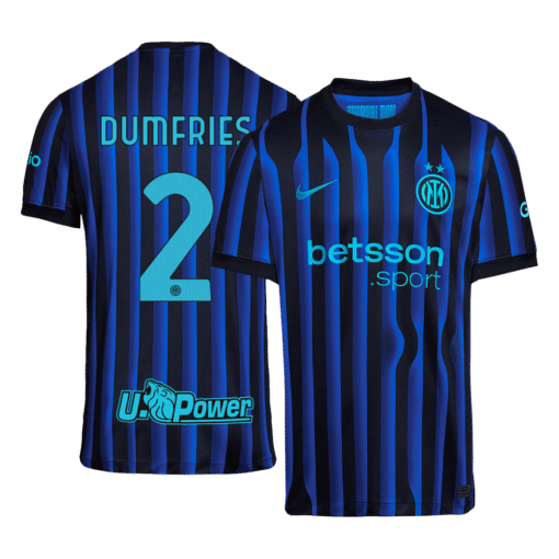 DUMFRIES #2 Inter Milan Home Soccer Jersey 2025/26