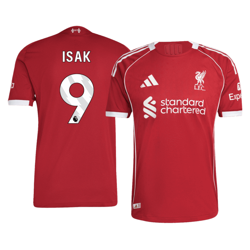 ISAK #9 Liverpool Home Player Version Soccer Jersey 2025/26