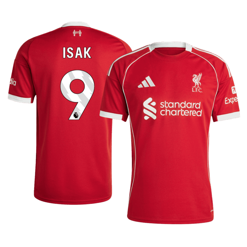 ISAK #9 Liverpool Home Soccer Jersey 2025/26