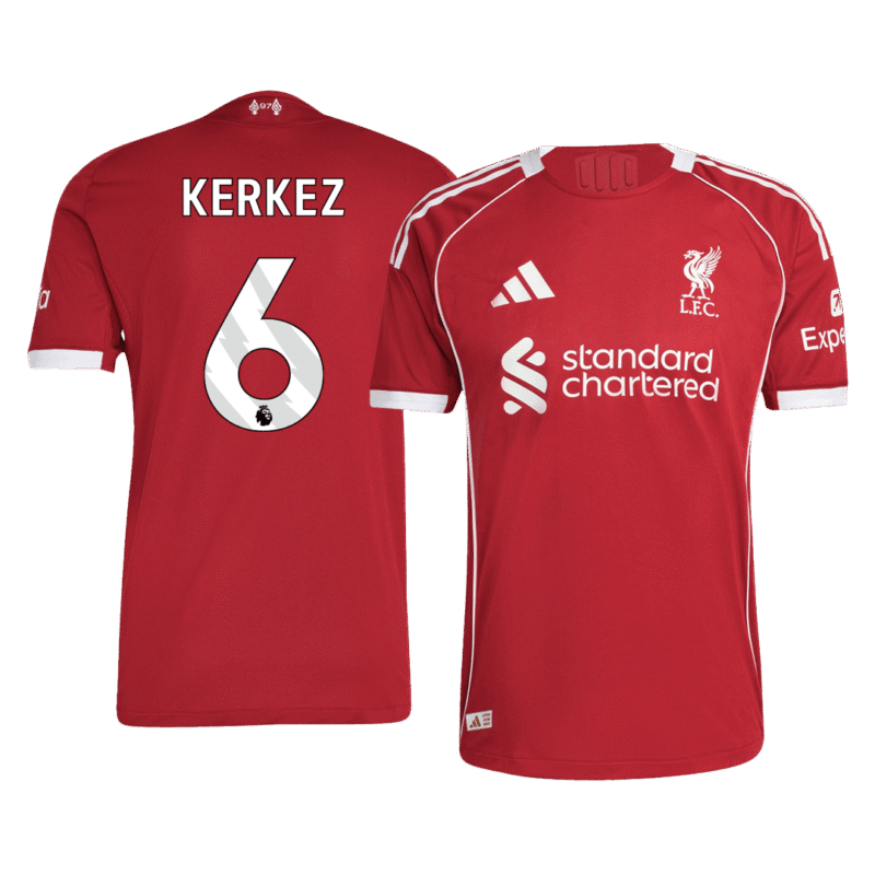 KERKEZ #6 Liverpool Home Player Version Soccer Jersey 2025/26