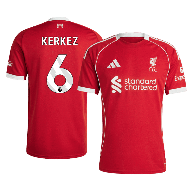 KERKEZ #6 Liverpool Home Soccer Jersey 2025/26