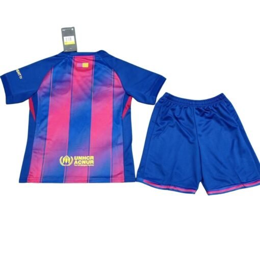 Kid's Barcelona X Ed Sheeran Home Kit 2025/26 - Jersey+Shorts
