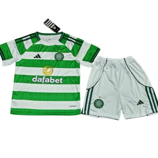 Kid's Celtic Home Soccer Kit 2025/26 - Jersey+Shorts