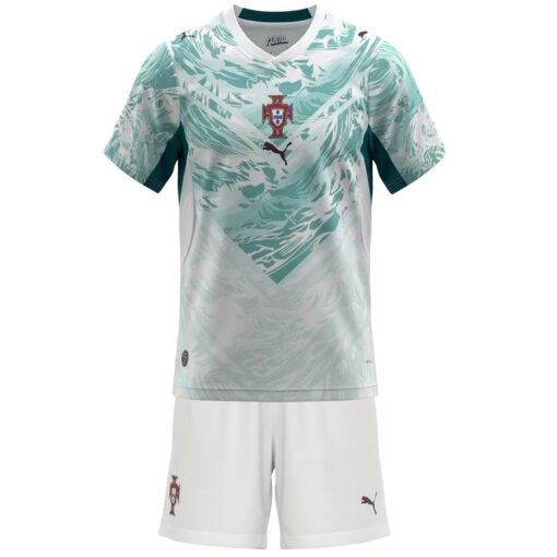 Kids_Portugal_Away_Jersey_Kit_World_Cup_2026_2.jpg Portugal Kid's Away Kit - Jersey+Shorts 2026 World Cup