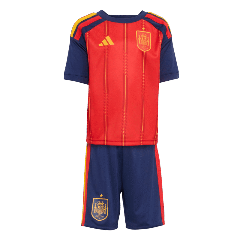 Kids_Spain_Home_Soccer_Jersey_2026_World_Cup_1.png Spain Kid's Home Soccer Kit - Jersey+Shorts 2026