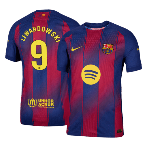 LEWANDOWSKI #9 Barcelona Home Player Version Soccer Jersey 2025/26