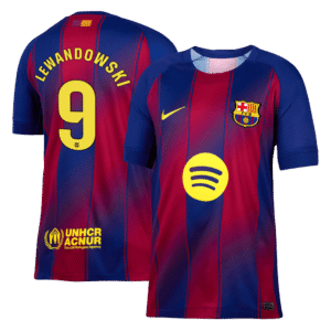 LEWANDOWSKI #9 Barcelona Home Soccer Jersey 2025/26