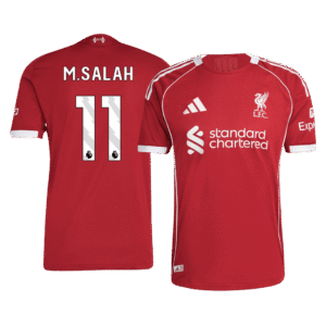 M.SALAH #11 Liverpool Home Player Version Soccer Jersey 2025/26