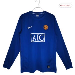 Manchester United 2008/09 Away Long Sleeve Retro Soccer Jersey
