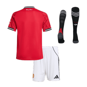 Manchester United Kid's Home Full Kit 2025/26 - Jersey+Shorts+Socks