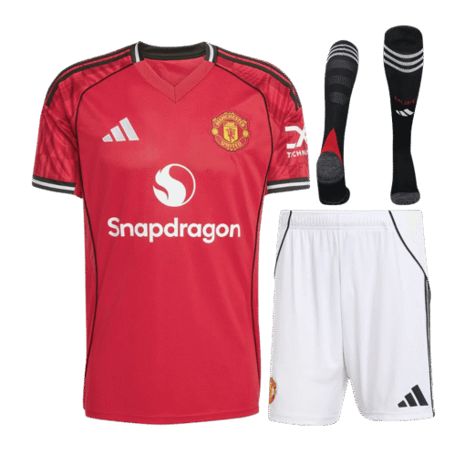 Manchester_United_Home_Kit.png Manchester United Home Full Kit - Jersey+Shorts+Socks 2025/26