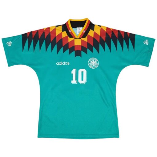 Matth?us #10 Retro Germany Away Football Jersey World Cup 1994