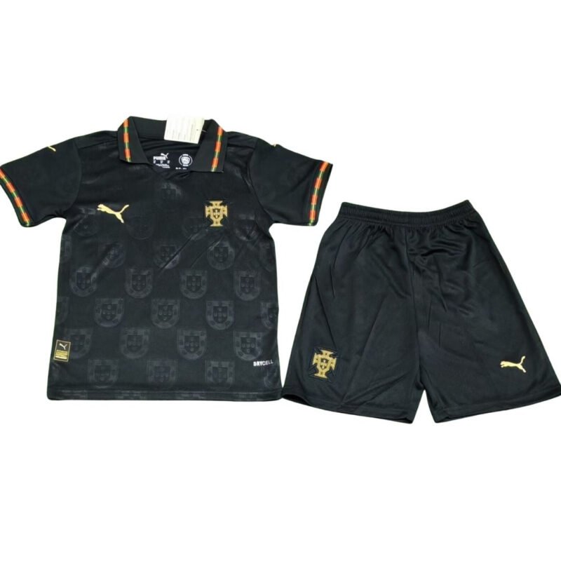 Portugal Kid's Special Edition Pantera Negra Kit - Jersey+Shorts 2026 World Cup