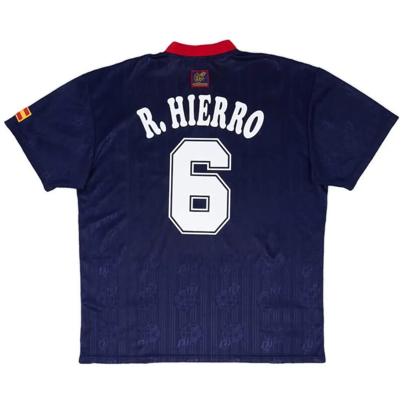 R. HIERRO #6 Spain 1996 Away Retro Football Jersey