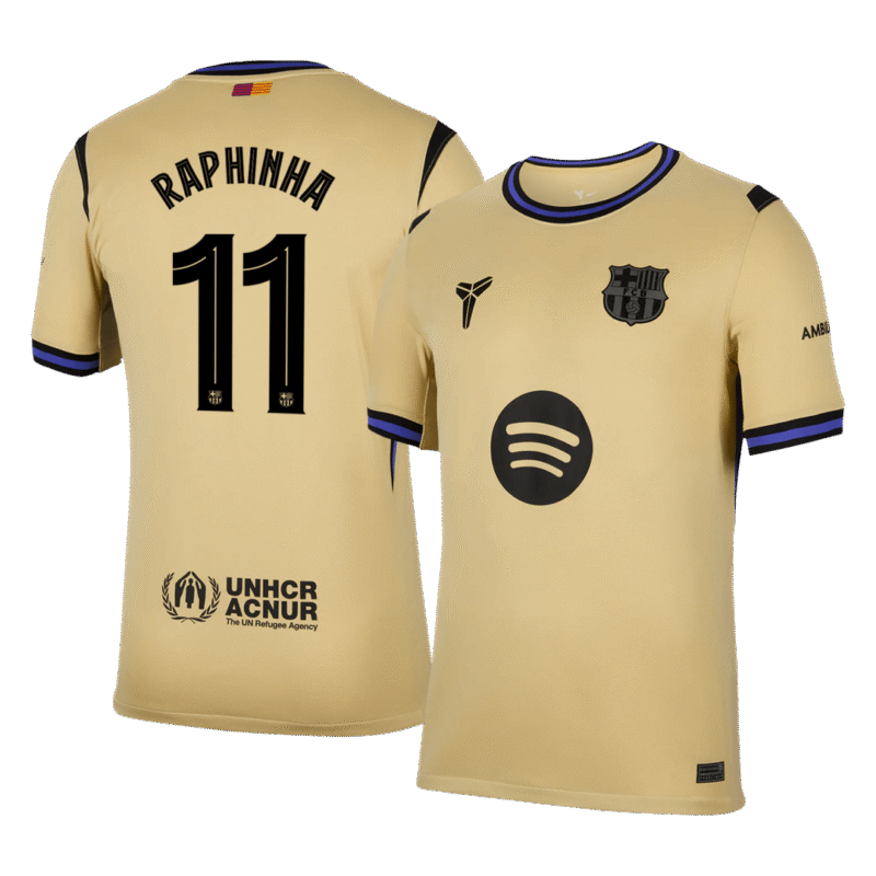 RAPHINHA #11 Barcelona Away Soccer Jersey 2025/26 - UCL