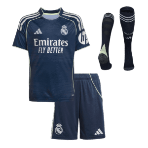 Real Madrid Away Kid's Soccer Full Kit 2025/26 - Jersey+Shorts-Socks