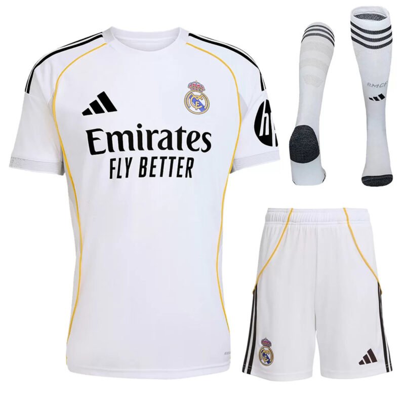 Real Madrid Home Full Kit - Jersey+Shorts+socks 2025/26